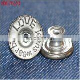 Designer Metal Garment Accessory Jeans Button
