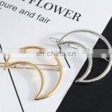 Fashionable Metal Hair Clips With Moon Shape Barrettes for Ladies thumbnail-1