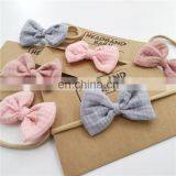 Organic Muslin New Born Baby Headband Cotton thumbnail-5