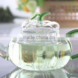 Heat Resistant Glass Teapot Glass Tea Pot With Infuser Pumpkin Shape