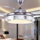 Factory Direct Living Room Restaurant Bedroom Silver LED Fan Lights Modern Minimalist Chandelier Ceiling Fan Light thumbnail-5
