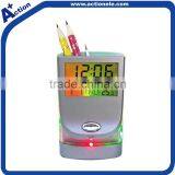 Pen Holder Clock With LED Light