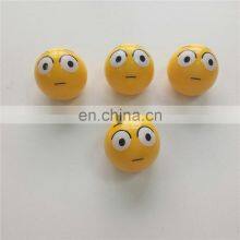 Plastic Customized Yellow Smile Face Auto tyre wheel valve dust caps