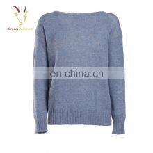 Women Crew Neck Breathable Cashmere Sweaters Pullover thumbnail-5