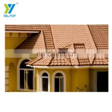 Passionate Spanish Style Roof Tiles Stone Coated Steel Roofing Sheets Relitop Factory High Barrel Flowing Waves Roman Style