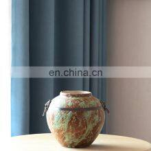 3pcs a Set Table Top Decorative Coated Green Bubble Pottery Table Flower Vase thumbnail-5