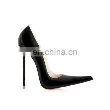 Black Color New Fashion Design Ladies Pointed Court High Heels Sandals Shoes Women Latest Function Shoe thumbnail-3