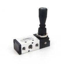 5 Postion 2 Way G1/4 Inch Manual Control Pneumatic Hand Lever Operated Pull Push Solenoid Valve With Lock or Spring Return thumbnail-4