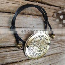 String Bracelet 'Suzdal Griffin'. Embossing. Black T01.321.02.03 High Quality Wholesale Bracelets thumbnail-5