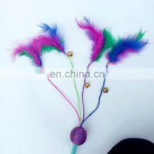 Favourable Price New Arrival Pet Toy Interactive Plastic Pole Pet Pink Feather Cat Teaser thumbnail-2