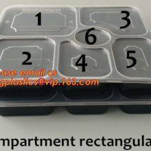 6 Compartment Plastic Food Storage Microwave Freezer Safe Plastic Disposable Lunch Box,Fast Food Container Disposable ta thumbnail-4