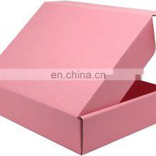 Custom Logo Pink Cardboard Paper Cartons Shipping Mailer Box Corrugated Wedding Clothes Gift Box Packaging thumbnail-4