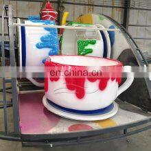 Outdoor Amusement Games Fairground Equipment Funfair Rides Trailer Mounted Tea Cup Ride