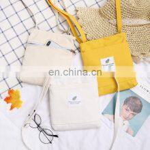 Custom Bolsa Para Mujer Sling Side Cross Bag 2022 Wholesale Promotion Canvas Crossbody Tote Messenger Bag thumbnail-3