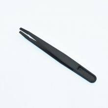 Black Plastic Tweezers Clean Carbon Fiber Tweezers Pointed Flat Elbow Round 93305 thumbnail-3