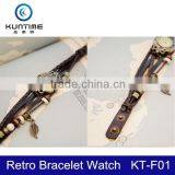 New Arival Fashion Vintage Bracelet Leather Quartz Watch thumbnail-5