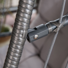 Durable Modern Outdoor Furniture Hanging Egg Swing Chair With Cushion PE Rattan Metal Frame Living Room Hotel Bedroom Courtyard thumbnail-4