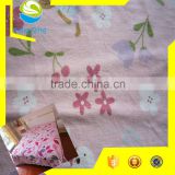 Polyester dty yarn warp knitting fabric, flower print fabric for bed-sheeting