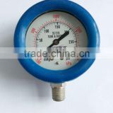 Y63CP 2000KPa liquid filled Pressure Gauge With Rubber Protective Cover