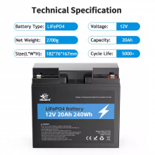Deep Cycle 12v20ah Rechargeable Dry Charged Sealed Lead Acid Replacement Battery 12v 20ah Batteries for Electric Scooter thumbnail-1
