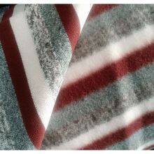 Premium 100% Polyester Yarn-Dyed Striped Coarse Needle Hacci Brushed Fleece Fabric for Winter Sweaters‌ thumbnail-2