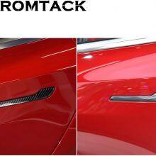 TIBROMTACK Carbon Fibre Door Handle Cover Protective Stickers for Tesla Model Y2020 Model 3 thumbnail-5