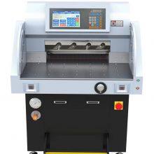 Shanghai Xiangbao XB-AT652-09EP Dual Hydraulic Heavy Duty Paper Cutting Machine (with Blowing Steel Balls Platform) thumbnail-2