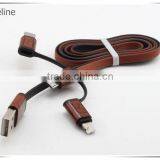 Wholesale Leather 2 in 1 Data Usb a Cable for Tablet pc thumbnail-2