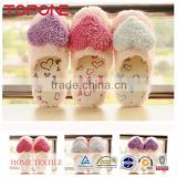 Winter and autumn lovely cute big hearts cotton products indoor fancy slippers for girls