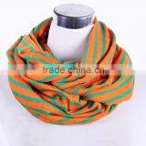Custom Striped Cotton Knitted Jersey Infinity Scarf thumbnail-4