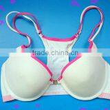White Sport Bra, Front Closure thumbnail-4