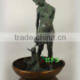 Bronze Angel and Dog Fountain