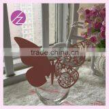 Laser Cut Wedding Party Decoration Butterfly Card for Glass JK-69 thumbnail-1