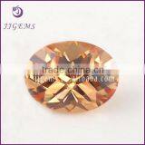Synthetic Champagne cz Oval Moissanite Gemstone