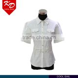 wholesale white t shirts factory top quality OEM service girls shirts with flower