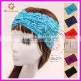 Bow Lace Headband, Lace Elastic Headband, Elastic Lace Headband thumbnail-4