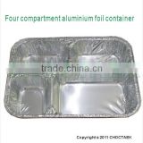 Compartment disposable aluminium foil container