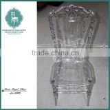 Transparent Resin Royal Chair Rental with high quality