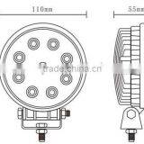 27w Round Working Lamp 30/60 Degree Spot Beam LED Work Light thumbnail-5