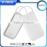 OEM ODM Avaliable Flashlight Dual Usb 6000mah Slim Power Bank for Loptop