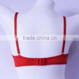 China Bra Factory Red Color no Pad Women Bralette With Lace thumbnail-3