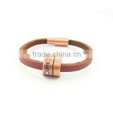 Leather bracelets magnetic clasp
