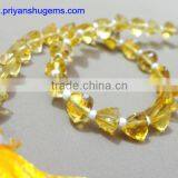Citrine Straight Drilled Faceted Trillion Shape Briolette Beads AAA Grade Quality Gemstone Product thumbnail-5