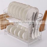 Double layers 304 stainless steel dish rack The dishes receive kitchen mesa shelf