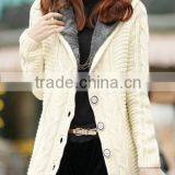 the Long Thick Velvet Warm Loose Korean Style Cardigan thumbnail-4