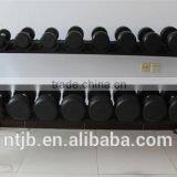 2016 Hot Sale Deluxe Whole Shaping 30kg PU Round Head Dumbbell With Stainless Steel Plating Knurled Handle thumbnail-2