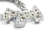 Metal Crystal Dog Shaped Keychain thumbnail-2