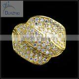 Fashion Bridal Brass Rings Jewelry, Pave Setting Gold Rings Design thumbnail-1