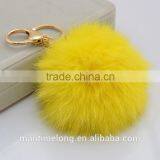 Rabbit Fur Ball Keychain Rabbit Tail Keychain Rabbit Fur Key Chain thumbnail-1