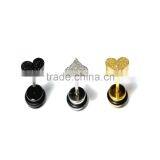 Glittle Heart Ear Studs Earring Fake Gauges Cheater Plugs New Piercing thumbnail-1